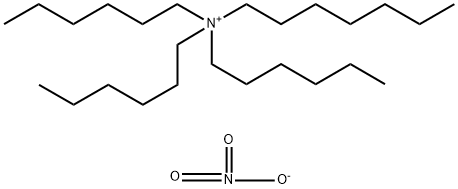 1-Heptanaminium, N,N,N-trihexyl-, nitrate (1:1) Structure