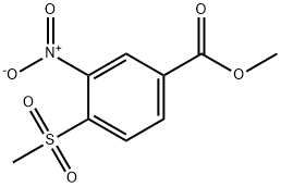 Benzoic acid, 4-(methylsulfonyl)-3-nitro-, methyl ester Structure