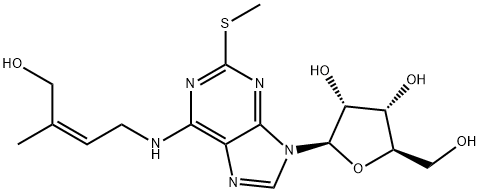 2-METHYLTHIO-cis-ZEATIN RIBOSIDE Structure