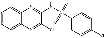 Benzenesulfonamide, 4-chloro-N-(3-chloro-2-quinoxalinyl)- Structure