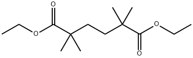 Hexanedioic acid, 2,2,5,5-tetramethyl-, 1,6-diethyl ester Structure