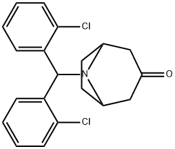 8-Azabicyclo[3.2.1]octan-3-one, 8-[bis(2-chlorophenyl)methyl]- Structure