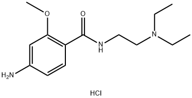 Benzamide, 4-amino-N-[2-(diethylamino)ethyl]-2-methoxy-, hydrochloride (1:1) Structure