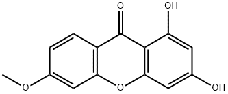 9H-Xanthen-9-one, 1,3-dihydroxy-6-methoxy- Structure