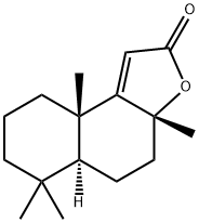 Naphtho[2,1-b]furan-2(3aH)-one, 4,5,5a,6,7,8,9,9a-octahydro-3a,6,6,9a-tetramethyl-, (3aR,5aS,9aS)- 구조식 이미지