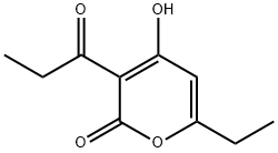 2H-Pyran-2-one, 6-ethyl-4-hydroxy-3-(1-oxopropyl)- Structure