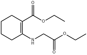 1-?Cyclohexene-?1-?carboxylic acid, 2-?[(2-?ethoxy-?2-?oxoethyl)?amino]?-?, ethyl ester Structure