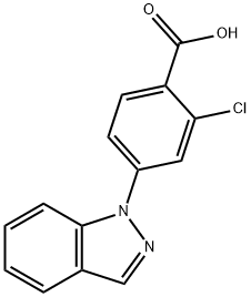 2-chloro-4-(1H-indazol-1-yl)benzoic acid Structure