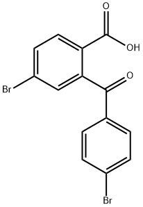 Benzoic acid, 4-broMo-2-(4-broMobenzoyl)-
4-BroMo-2-(p-broMobenzoyl)benzoic acid 구조식 이미지