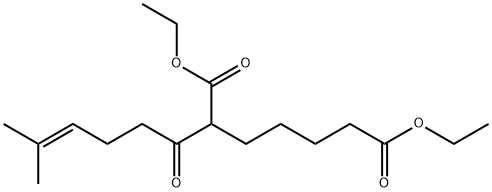 Heptanedioic acid, 2-(5-methyl-1-oxo-4-hexen-1-yl)-, 1,7-diethyl ester Structure