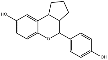 Cyclopenta[c]?[1]?benzopyran-?8-?ol, 1,?2,?3,?3a,?4,?9b-?hexahydro-?4-?(4-?hydroxyphenyl)?- Structure