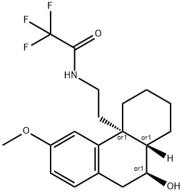 rel-2,2,2-Trifluoro-N-[2-[(4aR,10S,10aS)-1,3,4,9,10,10a-hexahydro-10-hydroxy-6-methoxy-4a(2H)-phenanthrenyl]ethyl]acetamide Structure