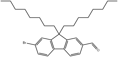 9H-Fluorene-2-carboxaldehyde, 7-bromo-9,9-dioctyl- Structure