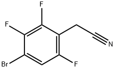 Benzeneacetonitrile, 4-bromo-2,3,6-trifluoro- Structure