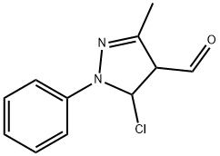 1H-Pyrazole-4-carboxaldehyde, 5-chloro-4,5-dihydro-3-methyl-1-phenyl- Structure