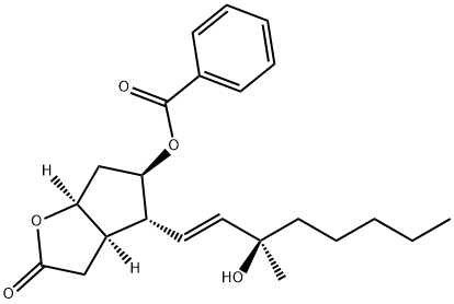 2H-Cyclopenta[b]furan-2-one, 5-(benzoyloxy)hexahydro-4-[(1E,3R)-3-hydroxy-3-methyl-1-octen-1-yl]-, (3aR,4R,5R,6aS)- Structure