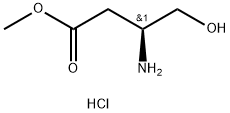 Butanoic acid, 3-amino-4-hydroxy-, methyl ester, hydrochloride (1:1), (3S)- Structure