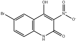 2(1H)-Quinolinone, 6-bromo-4-hydroxy-3-nitro- 구조식 이미지