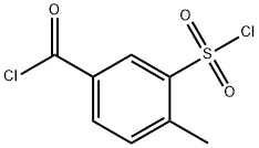 Benzoyl chloride, 3-(chlorosulfonyl)-4-methyl- Structure