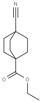 Bicyclo[2.2.2]octane-1-carboxylic acid, 4-cyano-, ethyl ester 구조식 이미지