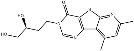 Pyrido[3',2':4,5]thieno[3,2-d]pyrimidin-4(3H)-one, 3-[(3S)-3,4-dihydroxybutyl]-7,9-dimethyl- Structure