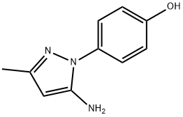 Phenol, 4-(5-amino-3-methyl-1H-pyrazol-1-yl)- Structure