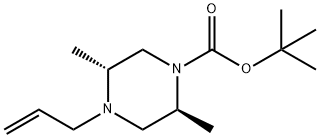 1-Piperazinecarboxylic acid, 2,5-dimethyl-4-(2-propen-1-yl)-, 1,1-dimethylethyl ester, (2S,5R)- Structure