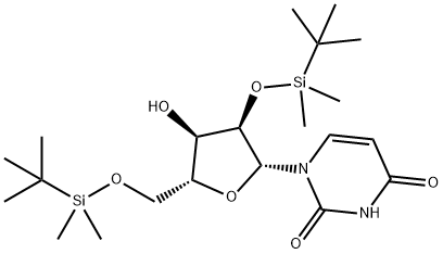 Uridine, 2',5'-bis-O-[(1,1-dimethylethyl)dimethylsilyl]- Structure