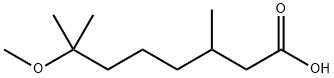 Octanoic acid, 7-methoxy-3,7-dimethyl- Structure