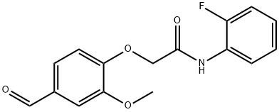 Acetamide, N-(2-fluorophenyl)-2-(4-formyl-2-methoxyphenoxy)- Structure