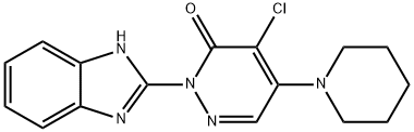 3(2H)-Pyridazinone, 2-(1H-benzimidazol-2-yl)-4-chloro-5-(1-piperidinyl)- Structure