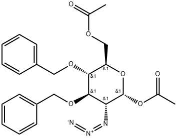 1,6-Di-O-acetyl-2-azido-3,4-di-O-benzyl-2-deoxy-alpha-D-glucopyranose  구조식 이미지