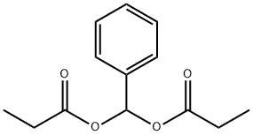 Methanediol, 1-phenyl-, 1,1-dipropanoate Structure