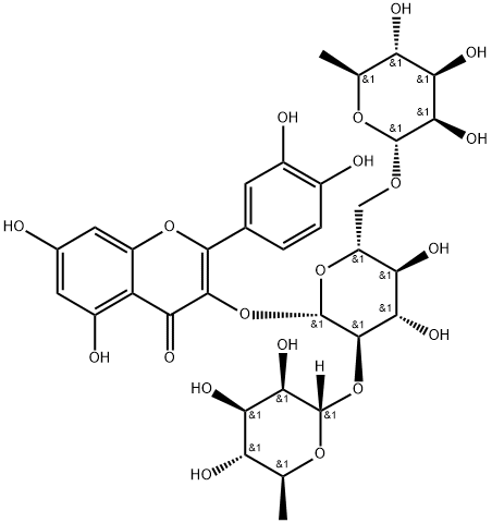 Quercetin 3-O-rutinoside-(1→2)-O-rhamnoside 구조식 이미지