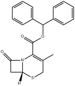 5-Thia-1-azabicyclo[4.2.0]oct-2-ene-2-carboxylic acid, 3-methyl-8-oxo-, diphenylmethyl ester, (6R)- 구조식 이미지