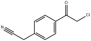 Benzeneacetonitrile, 4-(2-chloroacetyl)- Structure