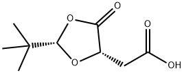 1,3-Dioxolane-4-acetic acid, 2-(1,1-dimethylethyl)-5-oxo-, (2S,4S)- Structure