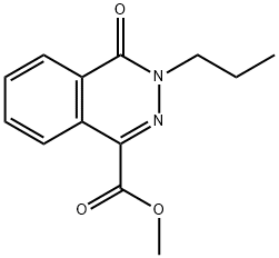 1-Phthalazinecarboxylic acid, 3,4-dihydro-4-oxo-3-propyl-, methyl ester Structure