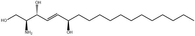 4-Octadecene-1,3,6-triol, 2-amino-, (2S,3R,4E,6R)- Structure