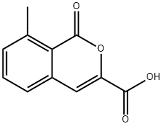 1H-2-Benzopyran-3-carboxylic acid, 8-methyl-1-oxo- 구조식 이미지