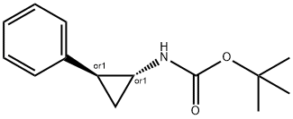 tert-butyl(1S,2R)-2-phenylcyclopropyl)carbamate Structure