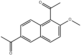 Naphthalene, 1,6-diacetyl-2-methoxy- (6CI,7CI,8CI) Structure