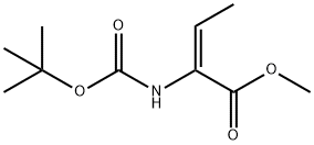 2-Butenoic acid, 2-[[(1,1-dimethylethoxy)carbonyl]amino]-, methyl ester, (2E)- Structure