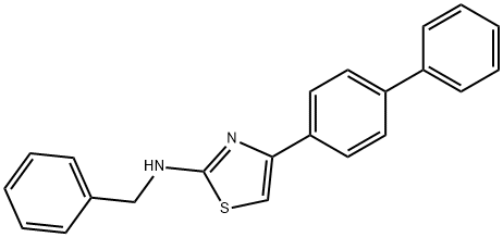 2-Thiazolamine, 4-[1,1'-biphenyl]-4-yl-N-(phenylmethyl)- Structure