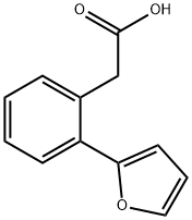 2-(2-(Furan-2-yl)phenyl)acetic ac id 구조식 이미지