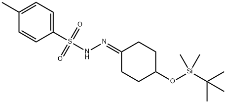 Benzenesulfonic acid, 4-methyl-, 2-[4-[[(1,1-dimethylethyl)dimethylsilyl]oxy]cyclohexylidene]hydrazide 구조식 이미지