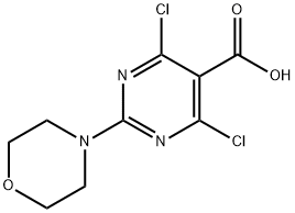 4,6-dichloro-2-(morpholine-4-yl)pyrimidine-5-carboxylic acid Structure