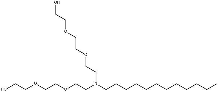 3,6,12,15-Tetraoxa-9-azaheptadecane-1,17-diol, 9-dodecyl- Structure