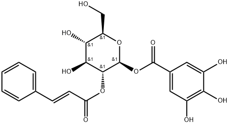 2-Cinnamoyl-1-galloylglucose Structure