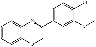 Phenol, 2-methoxy-4-[[(2-methoxyphenyl)imino]methyl]- Structure